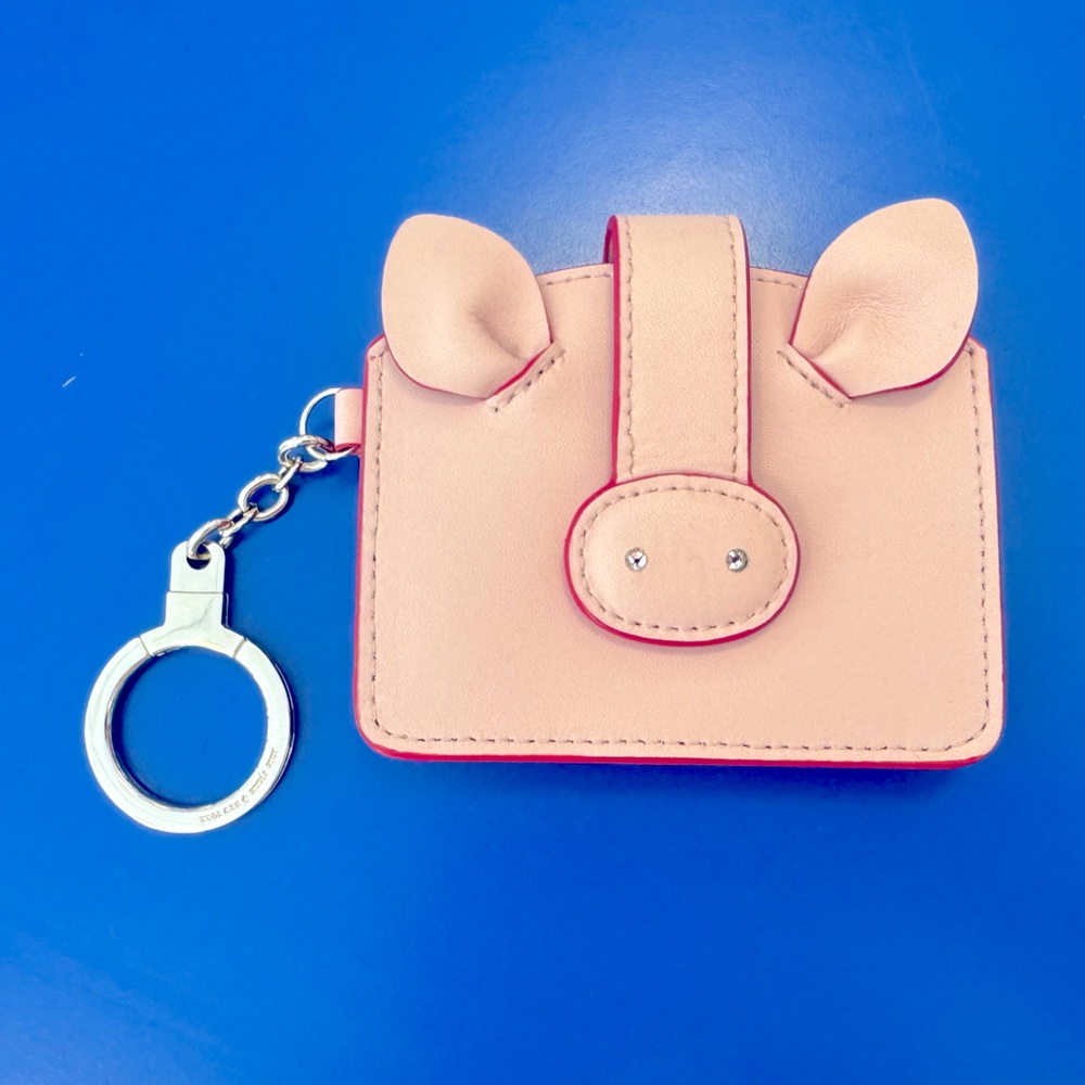 Kate Spade Wallet coin purse key chain pig leather